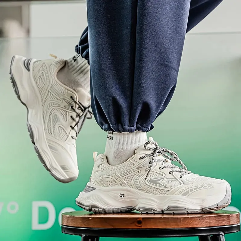 Men's casual sneakers spring summer new breathable soft-sole anti-slip outdoor running shoes fashion students speed sports shoes