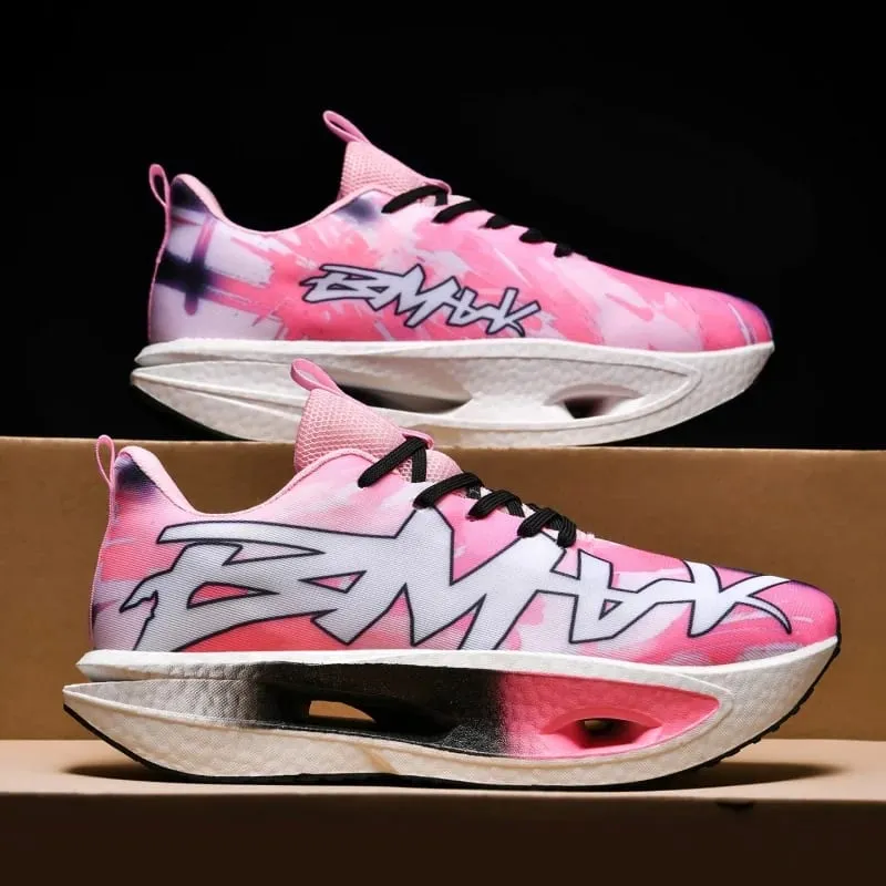Men Running Shoes Carbon Board Marathon Speciality Sports Outdoor Air Breathable Lightweight Women Comfortable Athletic Sneakers