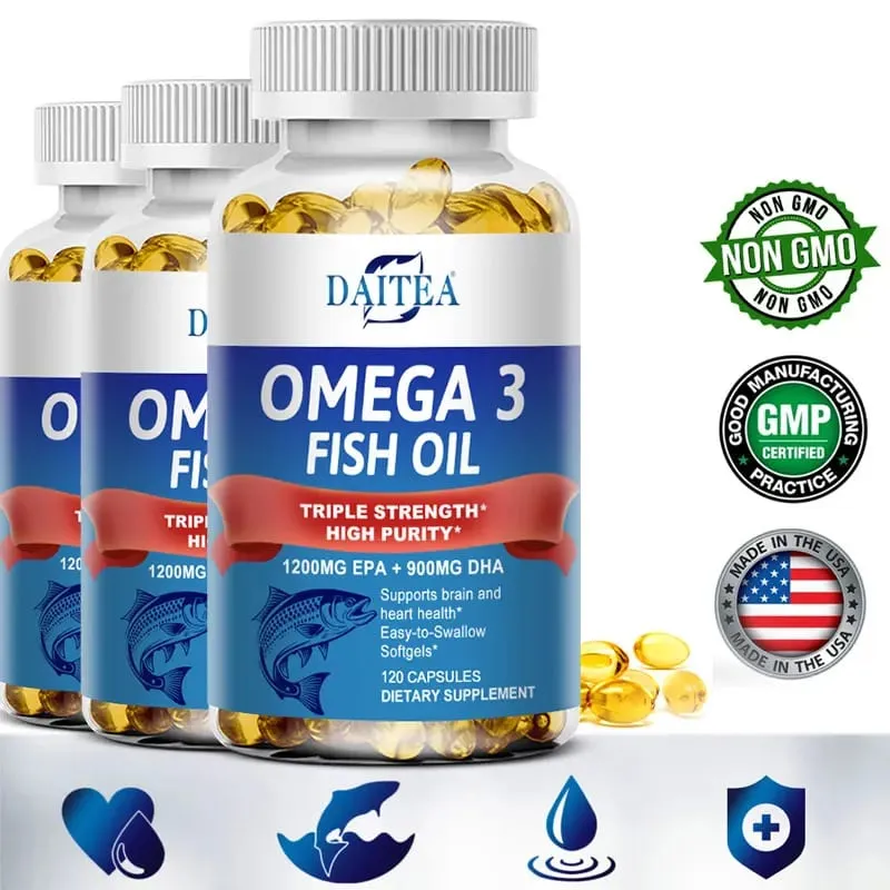 Dầu cá Daitea Triple Strength Omega 3 - Dầu cá bổ sung axit béo EPA & DHA Premium Wild Catch 30/60/120 Viên — image 1