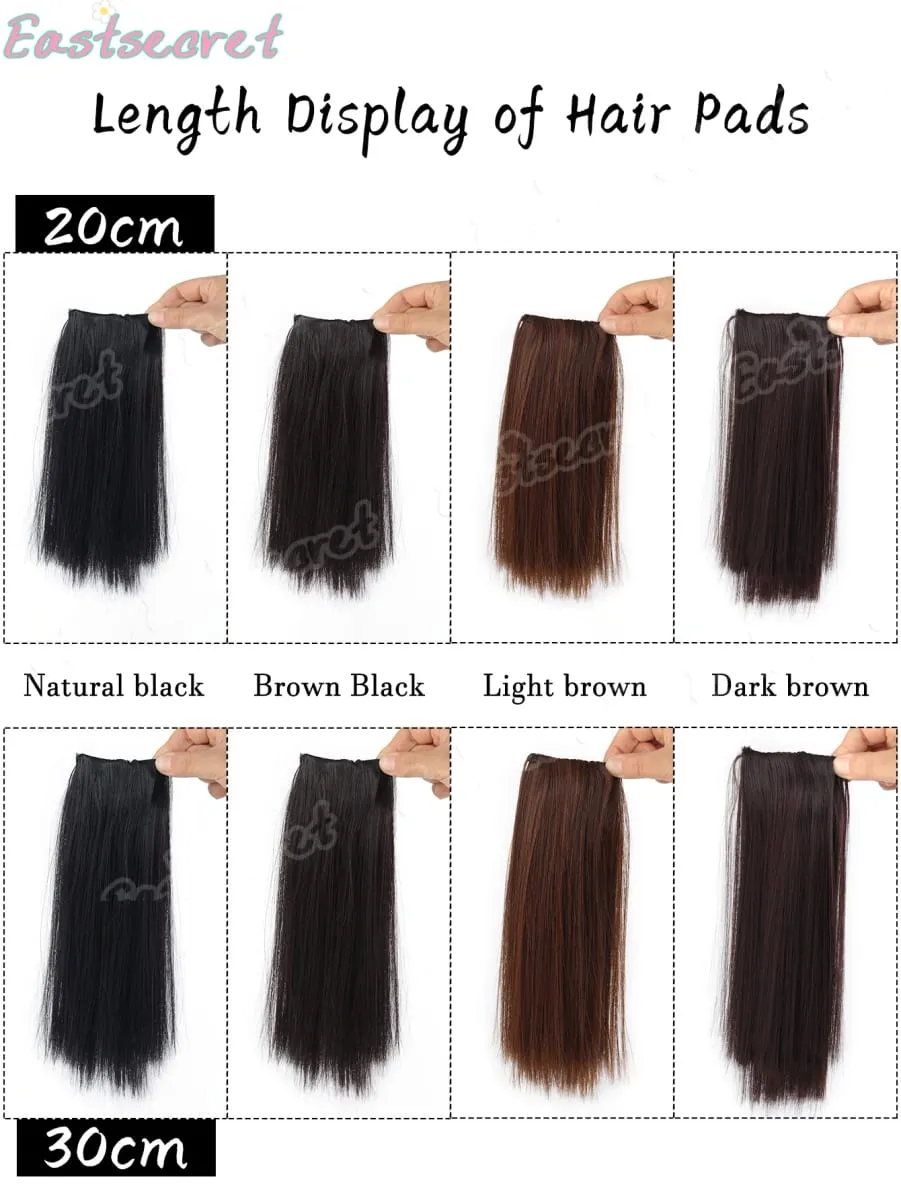 Hair Clip Natural Hair Extensions Clip In Synthetic wig Extensions 8/12Inch Hairpiece Replenish Hair Volume Clip In Natural Hair