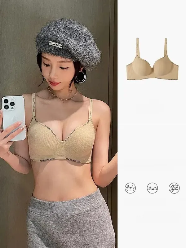 Γυναικεία εσώρουχα μικρό στήθος Sexy Push Up Εσώρουχα Σουτιέν χωρίς ραφή για Γυναικεία Άνετο καθημερινό σουτιέν Χοντρό Bralette 32-38AB