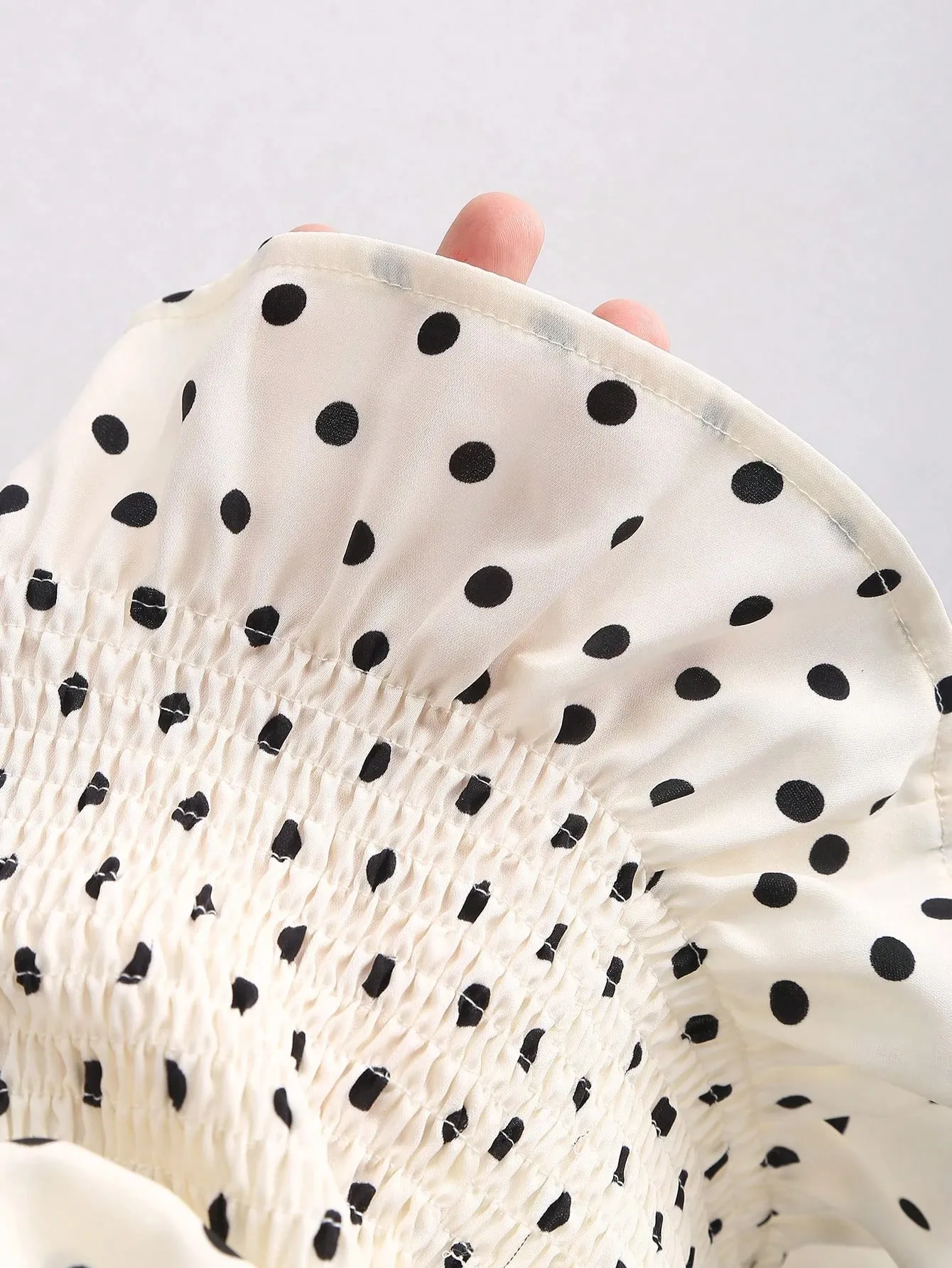 Women's Elegant Polka Dots Elastic Fitted Waist Slim Fit A-Line Tank Top Casual Shoulder Bow Decor Sleeveless Top Summer 2026