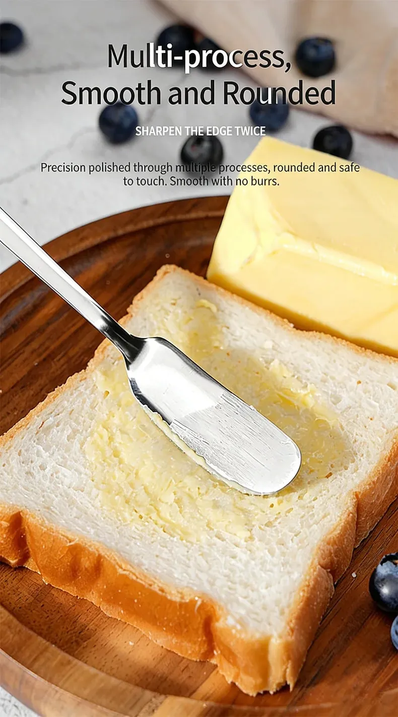 Stainless Steel Cheese Butter Spreader - Multipurpose Knife for Sandwiches Jams Bread Condiments & Appetizers Kitchen Essent