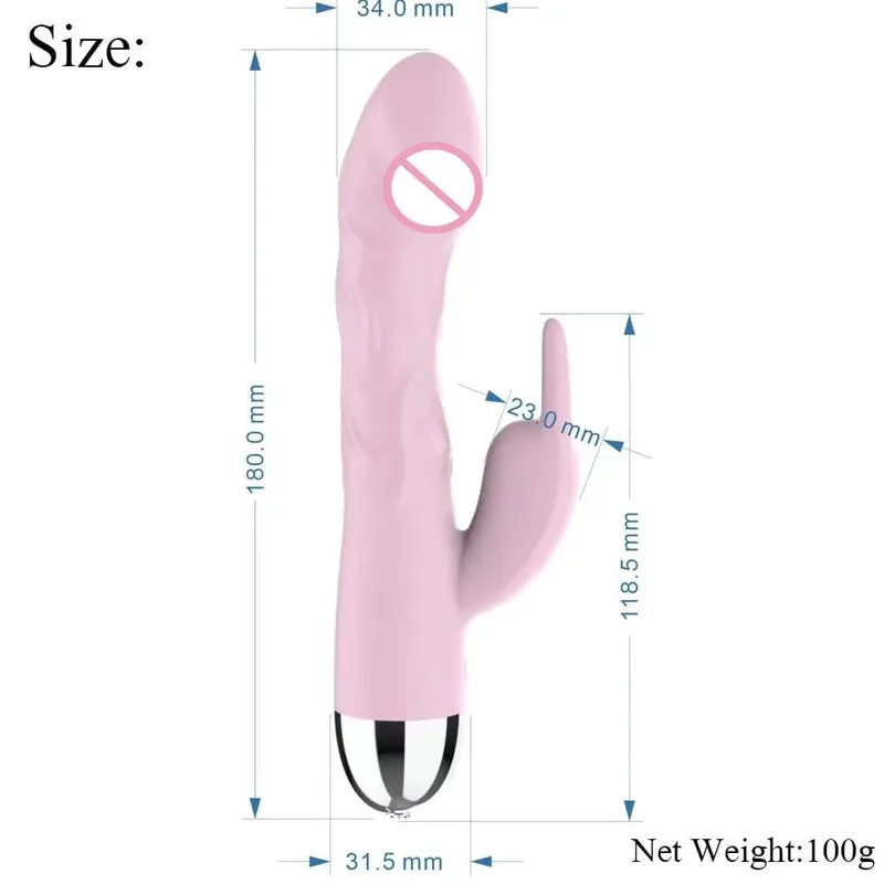 Huge Silicone Dildo Rabbit Vibrator for Women Clitoris Stimulation Massage 10 Speed G Spot Vibrator Adult Sex Toys