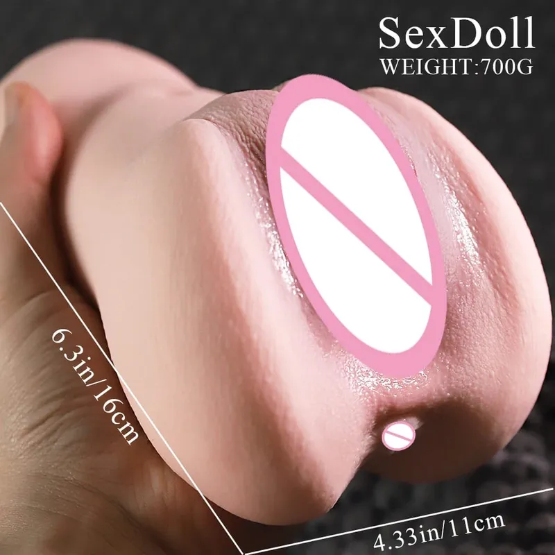 Realistisk Pocket Pussy Mandlig Onanist Kunstig Vagina Blød Silikone Stroker Sleeve Tekstureret voksen sexlegetøj til mænds fornøjelse