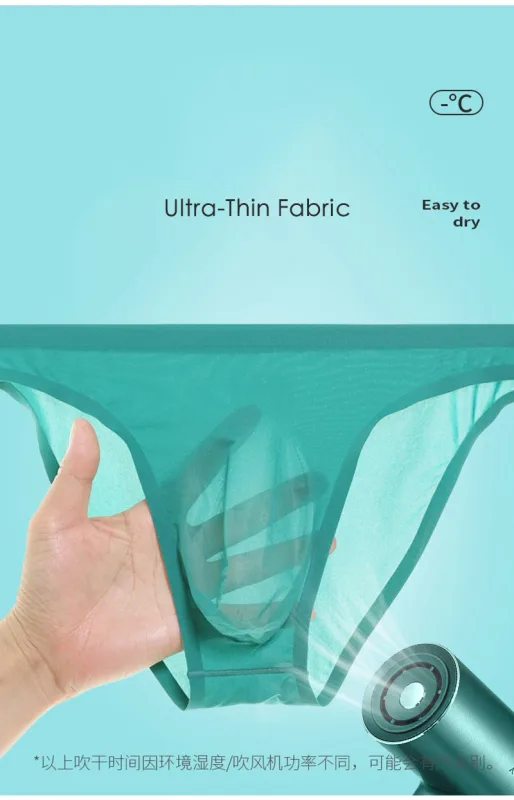 Mens Ice Silk Seamless Ultra-Thin Underwear Transparent Quick Dry Sexy Pouch Briefs Male Seamless Breathable Panties Underpants