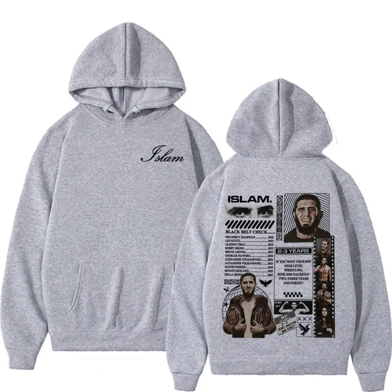 Islam Makhachev Send Him 2-3 Years Dagestan and Forget Merch Hoodies Men Women Gothic Vintage Long Sleeve Sweatshirts Streetwear
