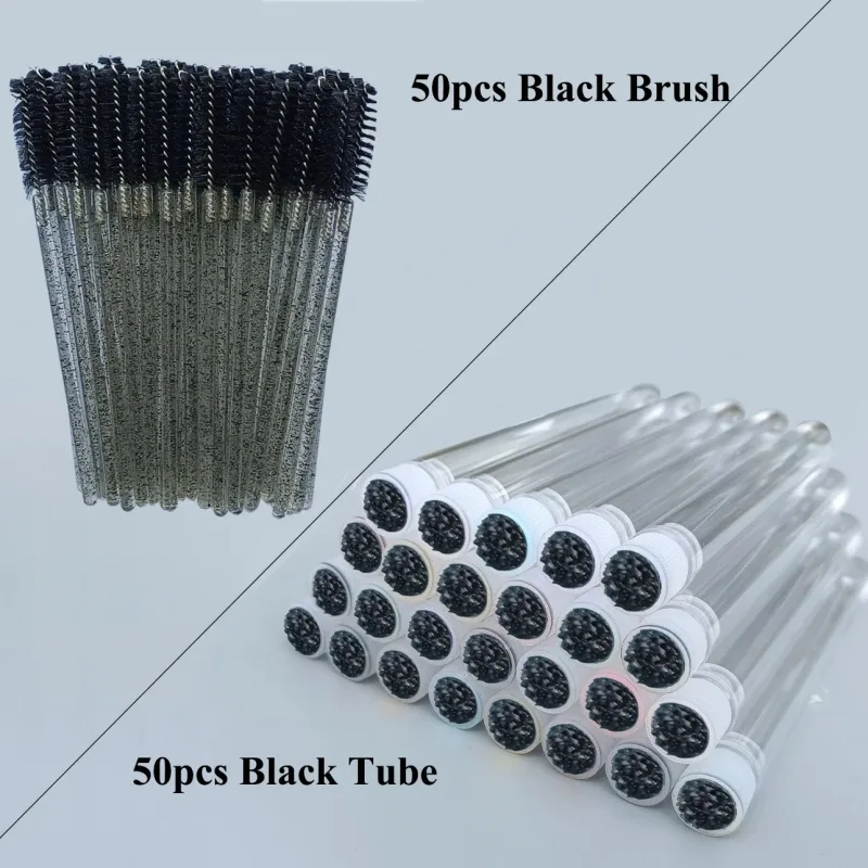 EyeLash Brushes 50pcs Reusable Eyelashes Brush Tube for Eyelash Extension Disposable Mascara Wands Eyebrow Brush Applicator