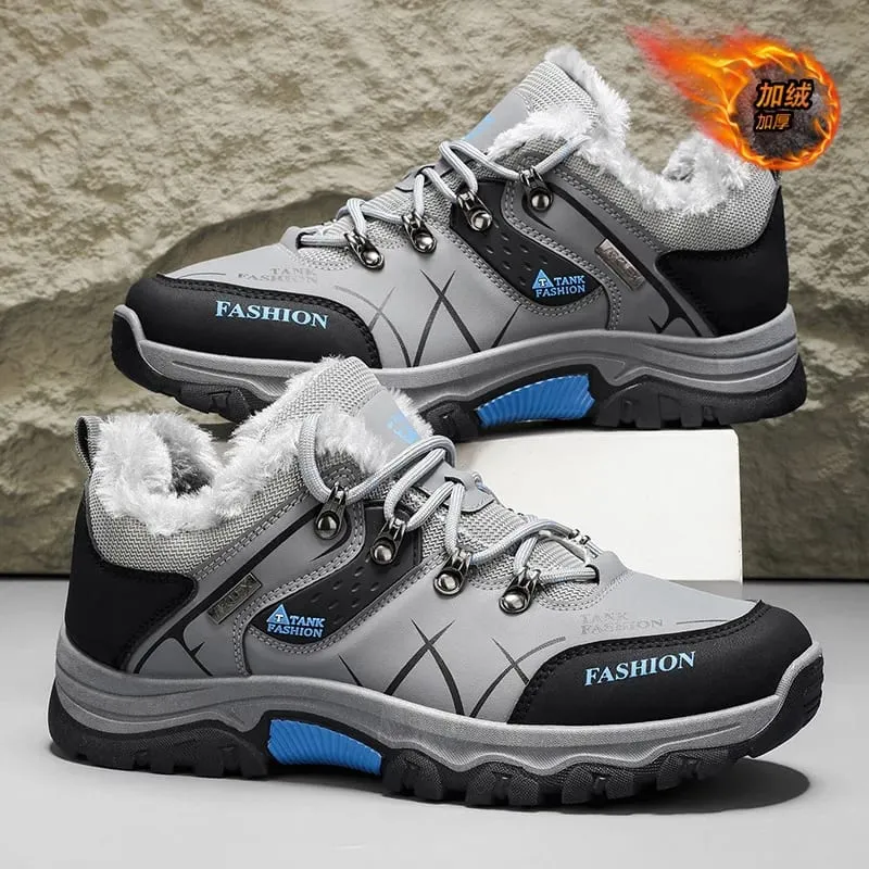 2026 Winter Outdoor Work Men Shoes Anti Slip Wear Resistant Hiking Shoes for Men Warm Travel Zapatillas Hombre Chunky Sneakers