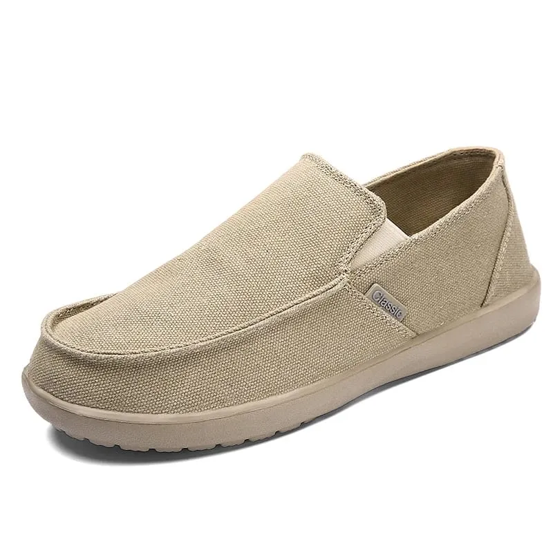 Soft Walking Vulcanized Shoes New Casual Male Loafers Outdoor Lightweight Men Flats Fashion Men's Sneakers Slip on Canvas Shoes