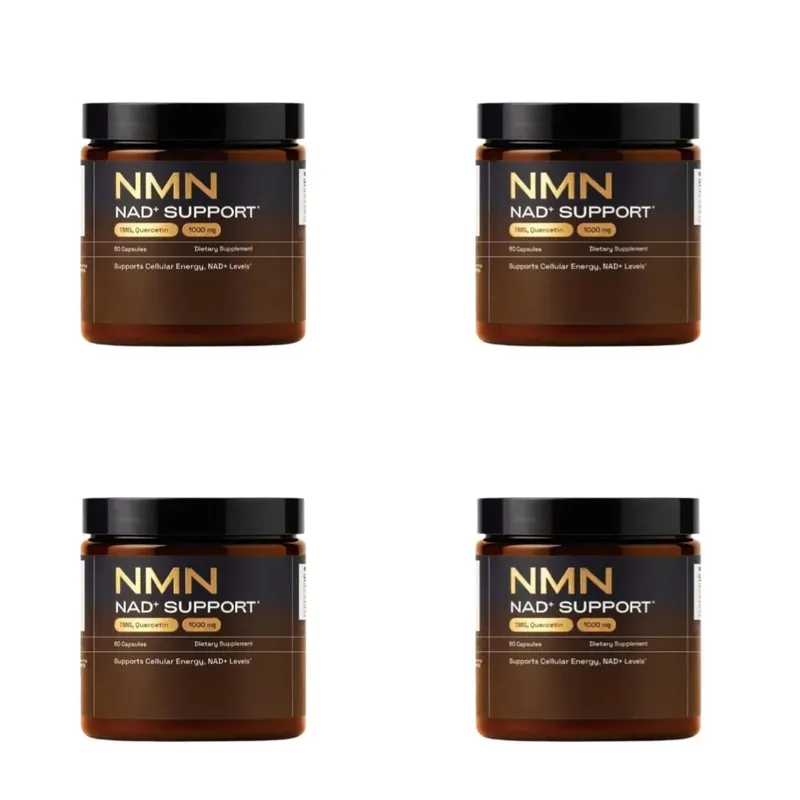 NMN Capsule 1000mg Serving 4-in-1 NAD Supplement with Quercetin Resveratrol Supports Brain Energy NAD+ Level 60 Capsules