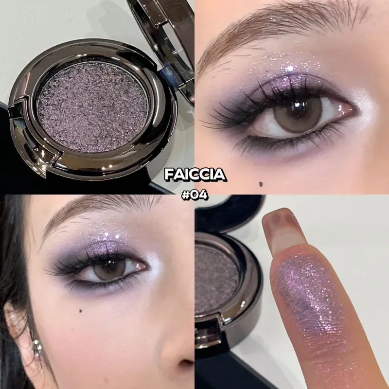 Chameleon Smoky Green Eyeshadow Palette High Gloss Easy-To-Apply Sparkling Purple Pearlescent Eye Shadow Brightening Makeup