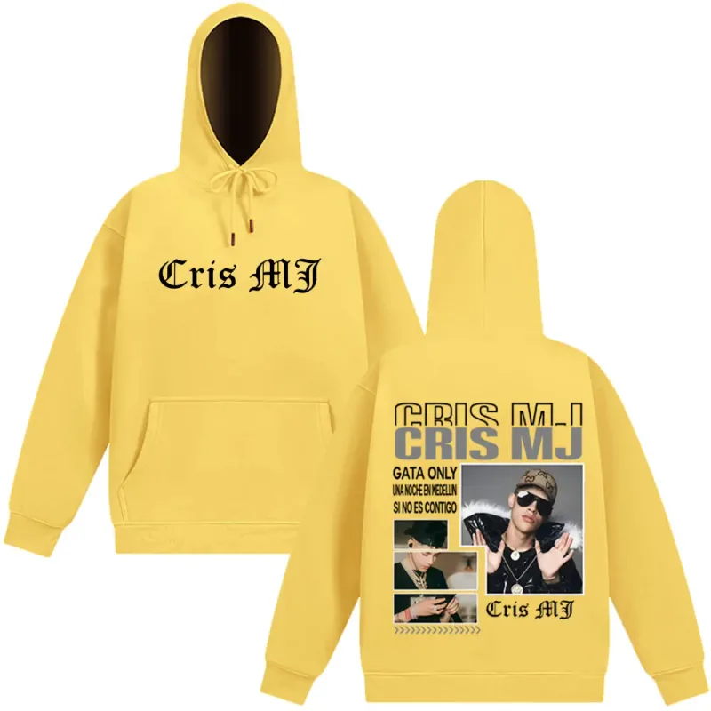 Rapper CRIS MJ Music Album Tour Merch Vintage Graphic Hoodies Men Women Hip-hop Long Sleeve Tracksuit Casual Oversized Pullover