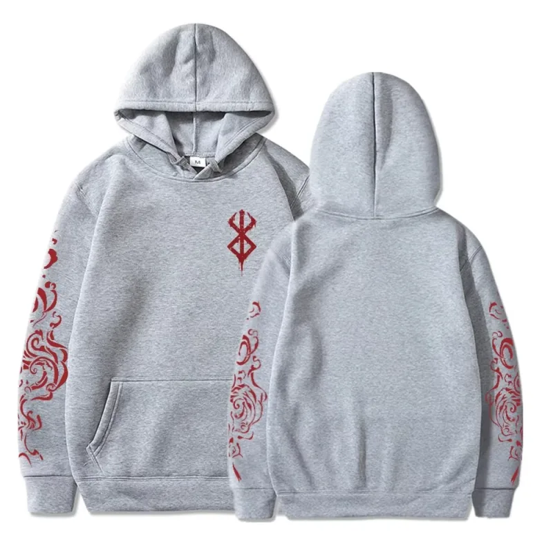 Anime Berserk Acid Hoodies Printed Men Women Fashion Long Sleeve Harajuku Goth Clothing Aesthetic Streetwear Sweater Oversized
