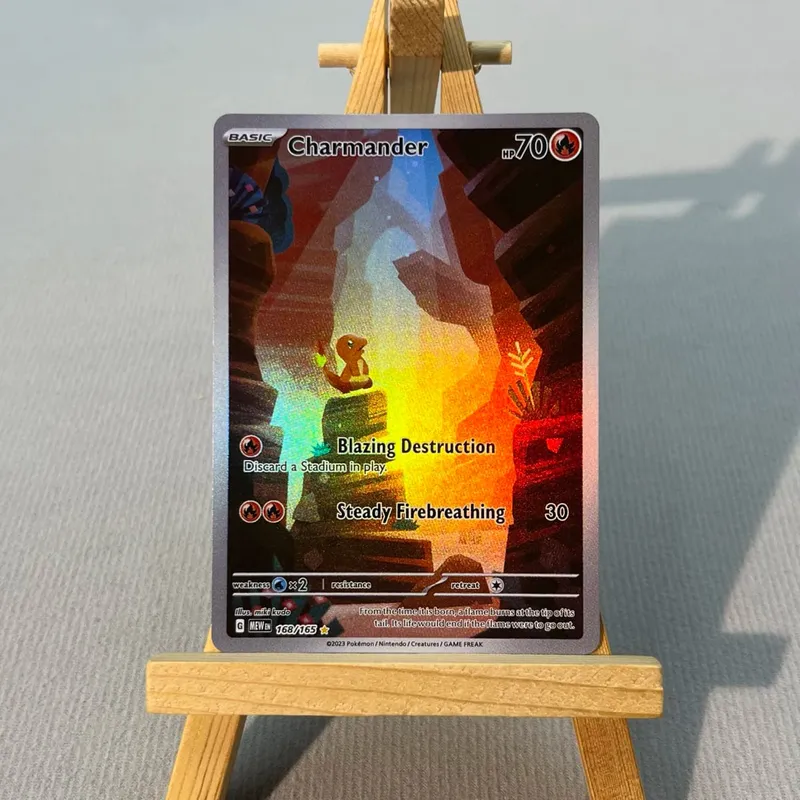 MEW PTCG13-003 Tcg proxy PKM Cards Charizard ex Bulbasaur Charmeleon Rare Collection Battle Toys Gifts for Hobbies home play