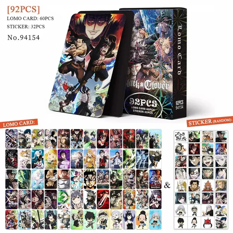 Carte postale de dessin animé Haikyuu Lomo, jouet tueur de démons Genshin Impact, cartes de Collection avec autocollants, cadeau d'anniversaire