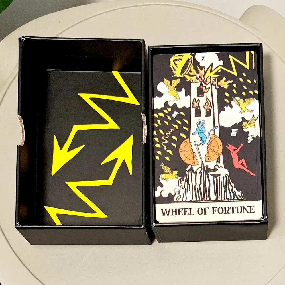 12*7cm Tower Takeover Tarot Deck in Rigid Box Unique 79-Card Tarot Set for Transformation & Liberation Double-embossed