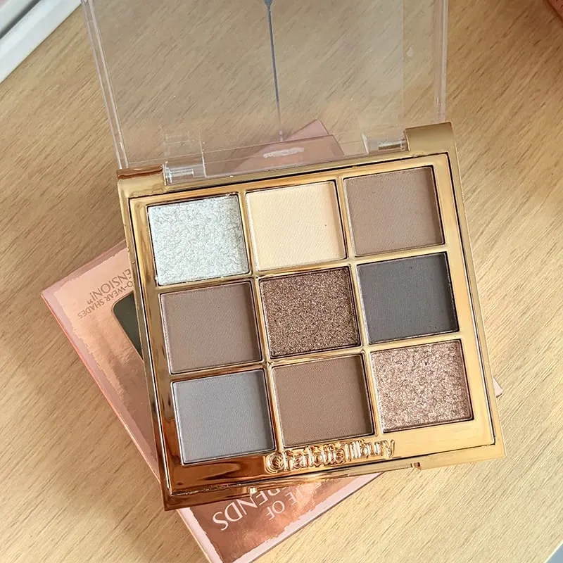 Charlotte Brand Senaste Stil 9 Färger Ögonskuggspalett & Högglans Reparation Ädelstensskiva Natur Lätt att färga Tilbury Cosmetics