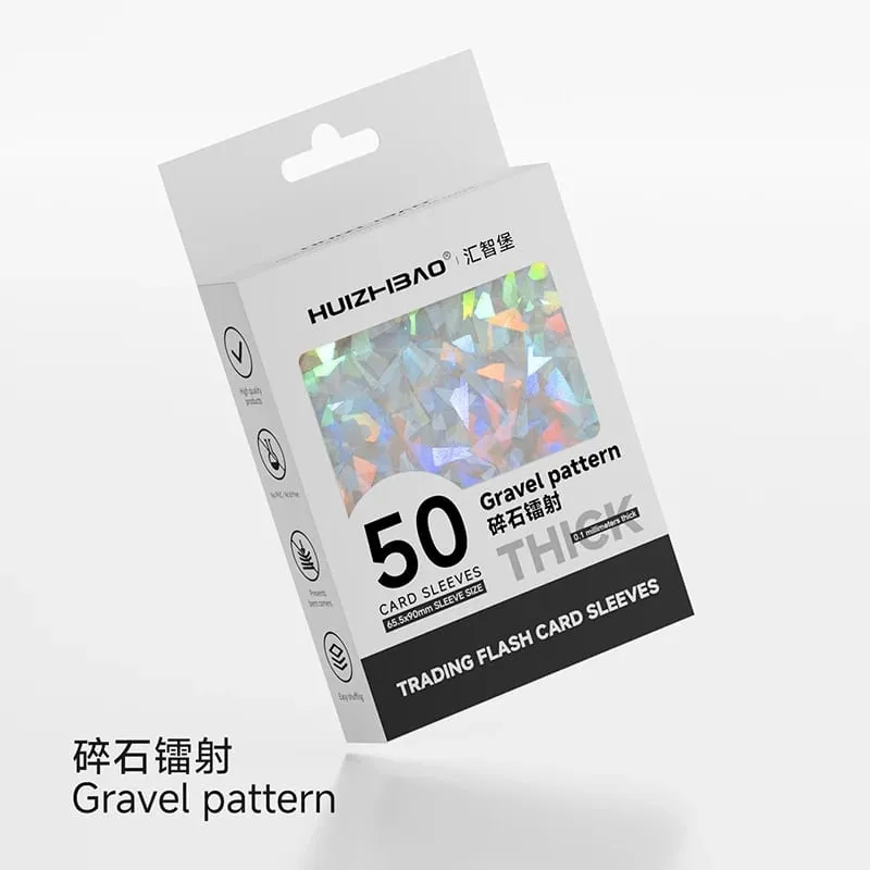 65.5×90mm Holographic Card Sleeves Colorful Transparent Card Protector for TCG Standard Sized/Japanese Sized Cards Cover