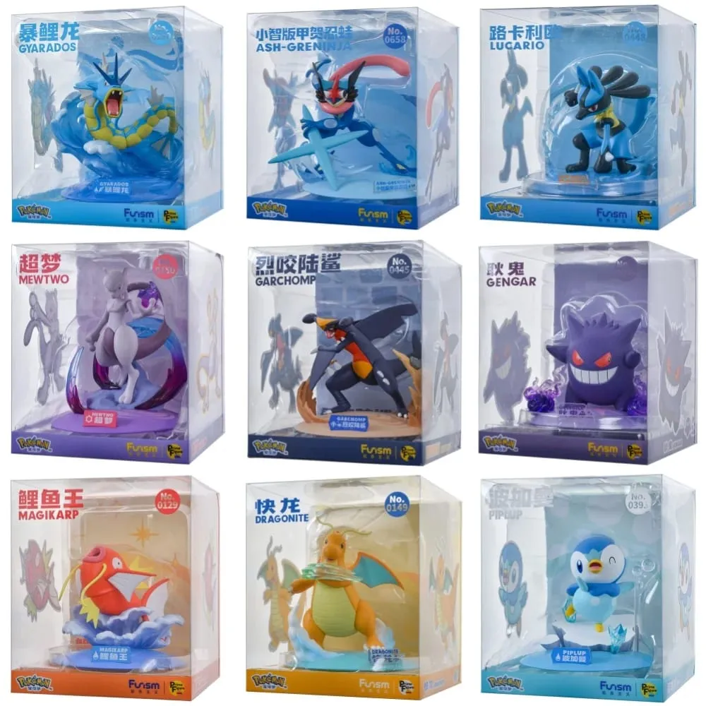 正版寶可夢可動人偶皮卡丘超夢雕像 Gardevoir Sylveon 動漫收藏模型寶可夢玩具禮物