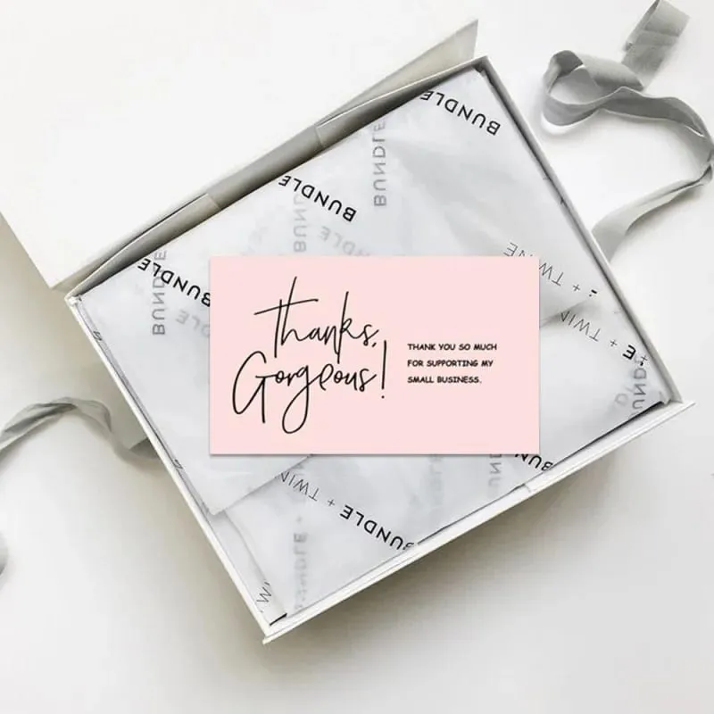 30pcs Copperplate Thank You Card Gift Packaging Thank You Card Greeting Card Decorative Greeting Cards