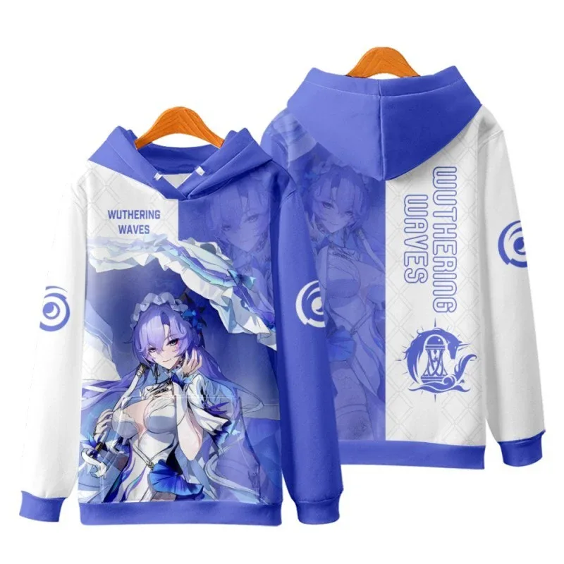 Game Wuthering Waves All Role Playing 3D Hoodies Sweatshirts Fashion Men's Anime Pullover Autumn/Winter Outdoor Casual Tracksuit