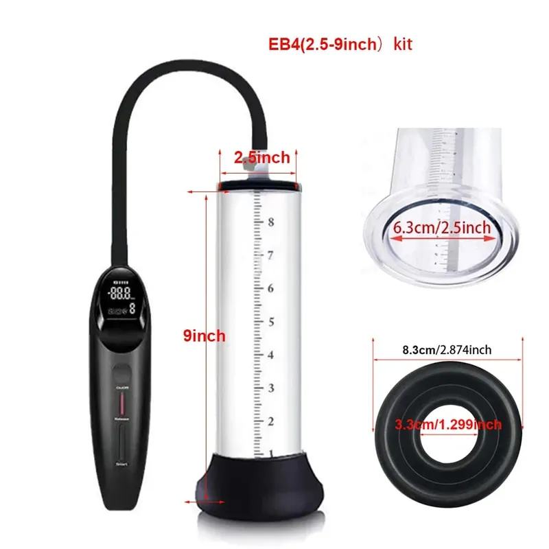 Automatic Penis Pump Penis Enlarger Vacuum Pump Sex Toys for Men Penile Bigger Trainer Adult Male Masturbator Penis Enlargement
