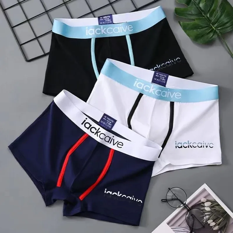 3Pcs Seluar Dalam Lelaki Kapas Seluar Dalam Lelaki Petinju Lelaki Bernafas Boxer Seluar Dalam Bercetak Seluar Dalam Selesa Seluar Dalam Lelaki M-3XL