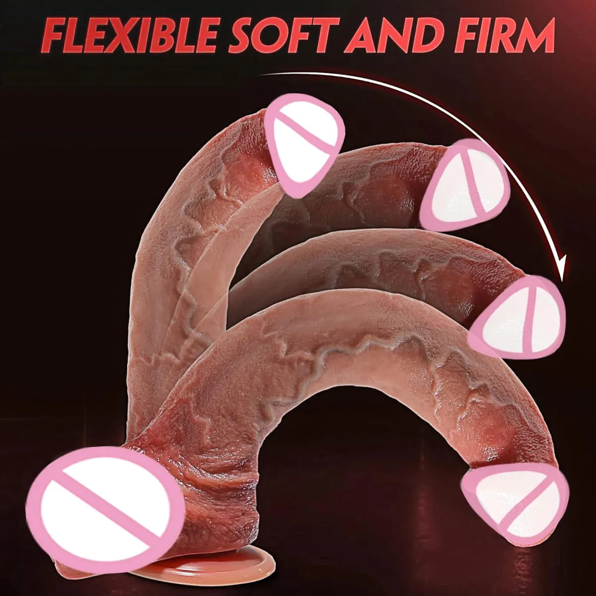 Thick Silicone Dildo Huge Fake Penis Double Cock Woman G-Spot with Powerful Suction Cup Adult Sex Toy Vagina Orgasm Masturbator
