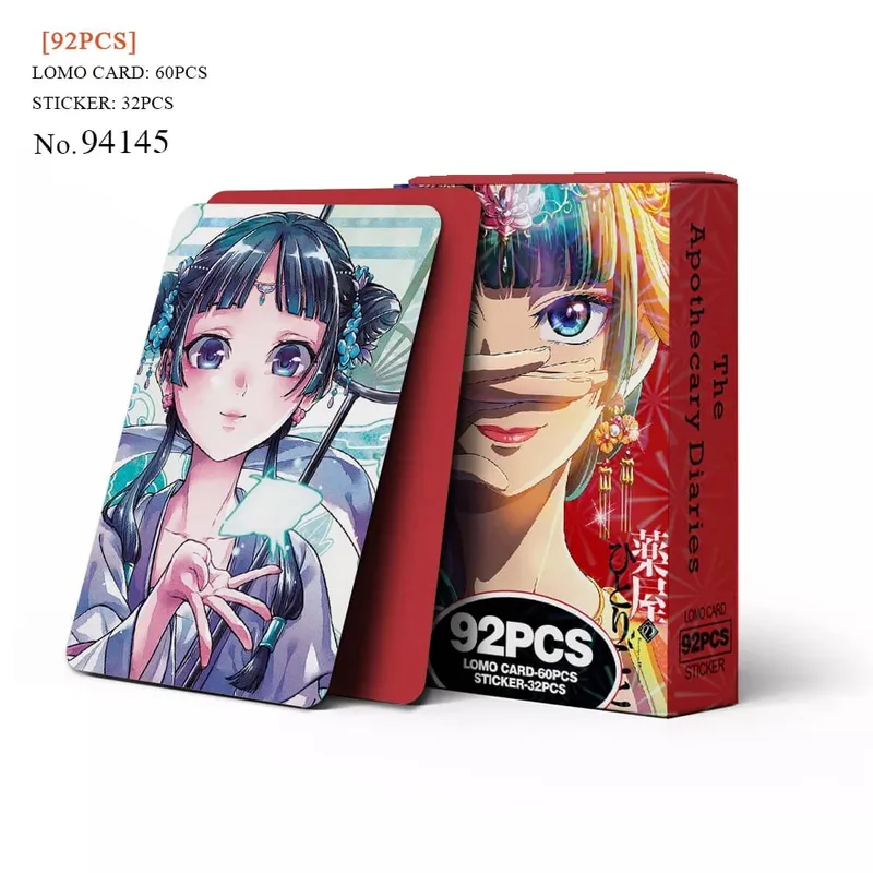 Carte postale de dessin animé Haikyuu Lomo, jouet tueur de démons Genshin Impact, cartes de Collection avec autocollants, cadeau d'anniversaire