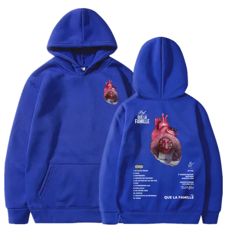 Y2K Le Monde Chico Hoodies French Rapper PNL Album Que La Famille Hooded Sweatshirts Men Women Hip Hop Fashion Long Sleeve Pullo