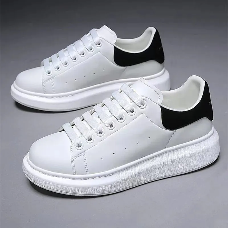 White Vulcanized Sneakers Men's Flats Comfortable Shoes Lace up Zapatillas Hombre Women Casual Sneakers Plus Size 35-45