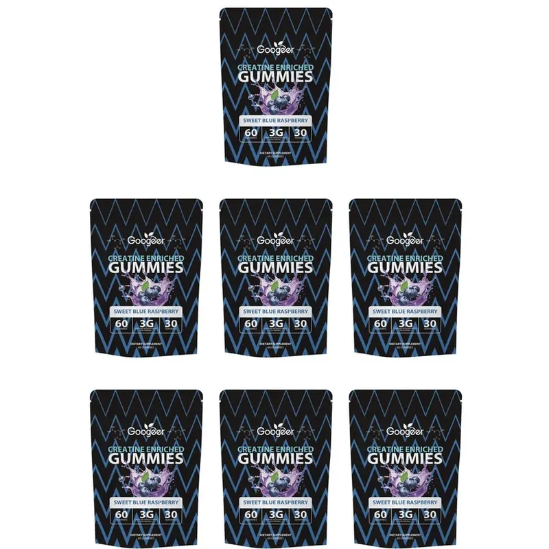Creatine Monohydrate Gummies for Strength Support During Training Post-Workout Recovery Support Blue Raspberry 60 Gummies
