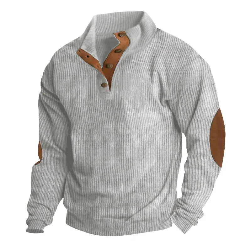 2026 Autumn Winter New Men Corduroy Stand Collar Long Sleeve Jacket Outdoor Casual Sweatshirts