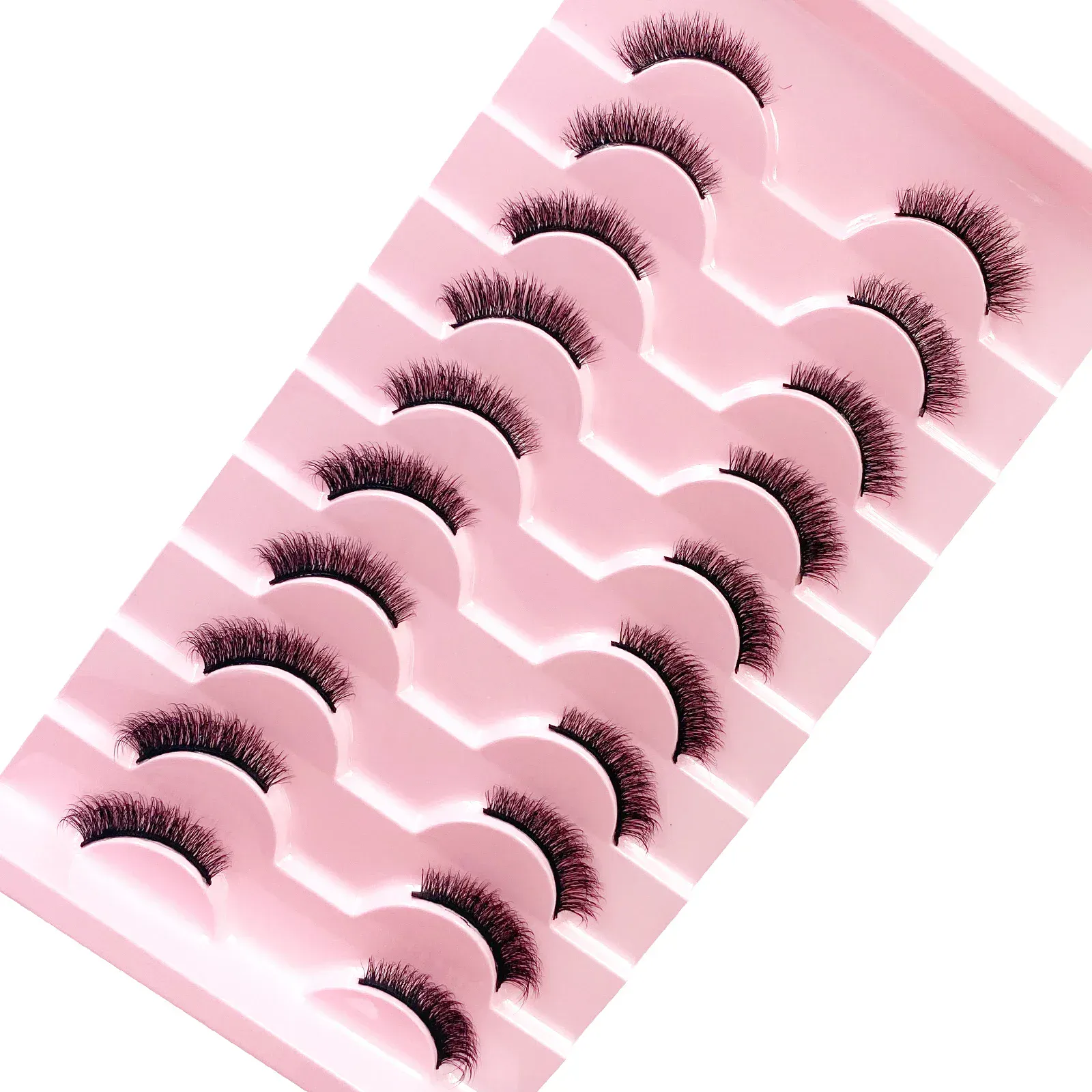3D Cat Eye Lashes Half Eyelashes 10 Pares Half Lashes Natural Clear Stem False Eyelash Extension Makeup Faux Cils maquiag