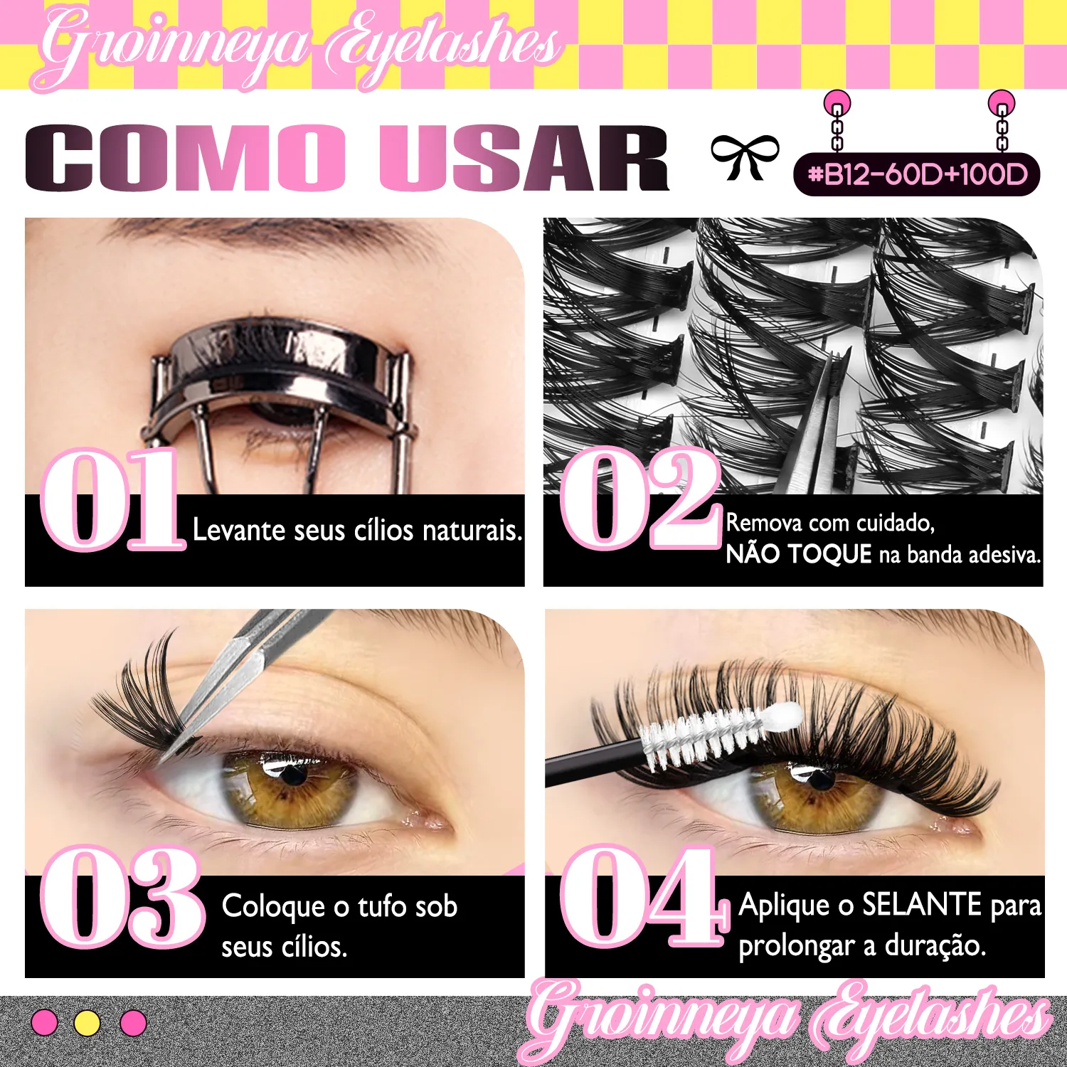 Lash Clusters 540pcs 60D+100D Eyelashes Extensions 2style Mixed Lash Book Fluffy Cat Eye Eyelashes False Lashes Makeup — image 7