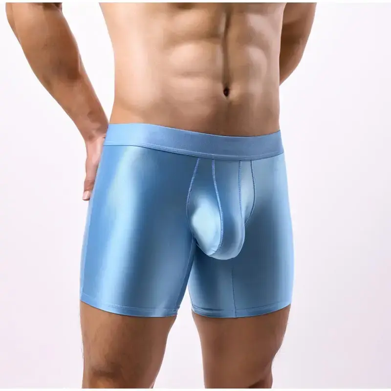 M-xxl Mens Underwear Boxers Solid U Pouch Panties Para sa Lalaki Extended Leg Boxer Shorts Homme Middle Waist Sports Underpants Lalaki