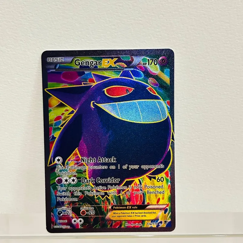 Lucario EX 107/111 English Card Holographic Foil Texture DIY Premium Anime Collection Card