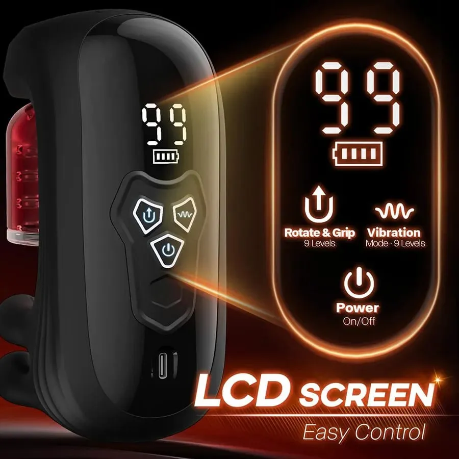 9 Biting Rotating Modes Blowjob Sex Machine Stroker for Training Stimulation Increase Endurance Adult Sex Toys for Men Pleasure