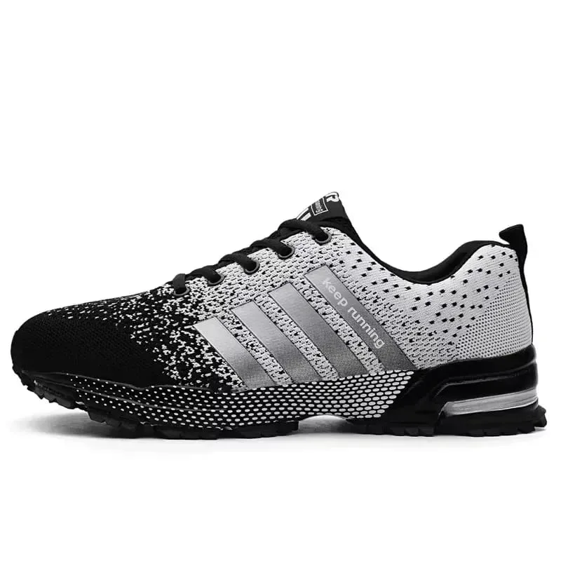 Best Seller! Men's Trendy Knitted Running Shoes Breathable Light Sneakers Anti-Slip Outdoor Casual Mens Shoes Zapatillas Hombre