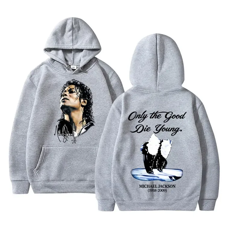 Michael Jackson King of Pop Hoodie Men Women Vintage Gothic Rock Sweatshirt Men's Punk Oversized Pullovers Hoodies Streetwear