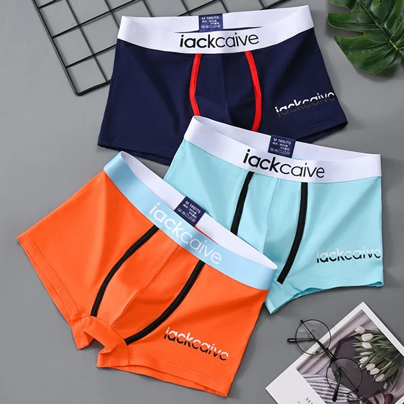 3Pcs Seluar Dalam Lelaki Kapas Seluar Dalam Lelaki Petinju Lelaki Bernafas Boxer Seluar Dalam Bercetak Seluar Dalam Selesa Seluar Dalam Lelaki M-3XL