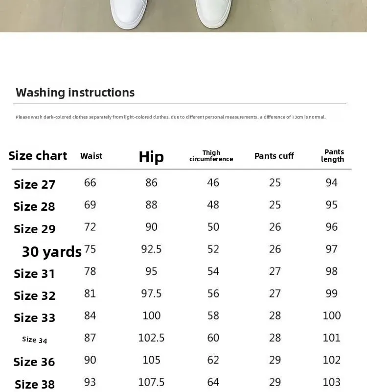 Harajuku Fashion Autumn New Blue Jeans Men's Trendy Brand Scratches Cargo Work Korean Slim-fitting Trousers Luxury Elastic Pants