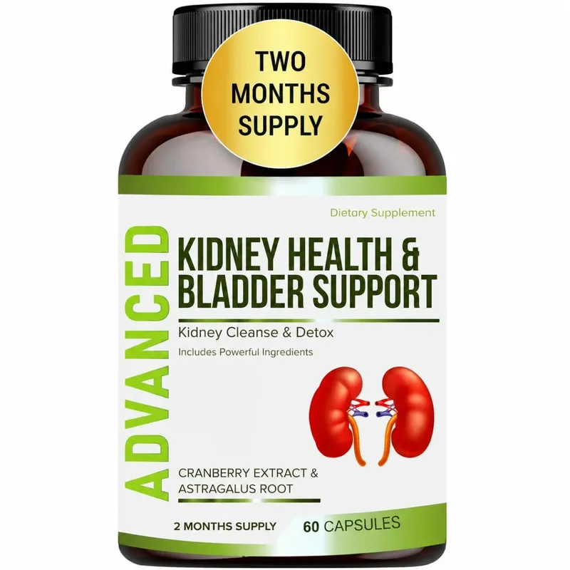 Kidney Support Supplement for Kidney Restore with Chanca Piedra Cranberry Juniper Berries for Detox and Bladder Health 60 Count