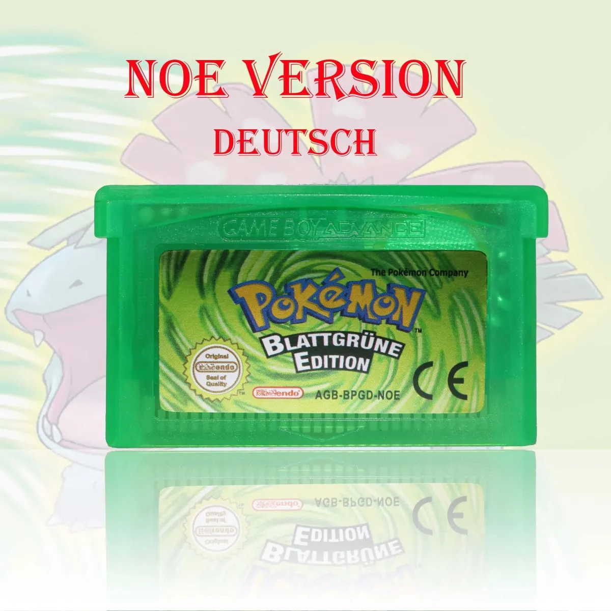 GBC/GBA NOE Version Pokemon Kristall/Smaragd/Feuerrote/Blattgrune/Rubin Game Cartridge Video Game Card High Quality With Battery