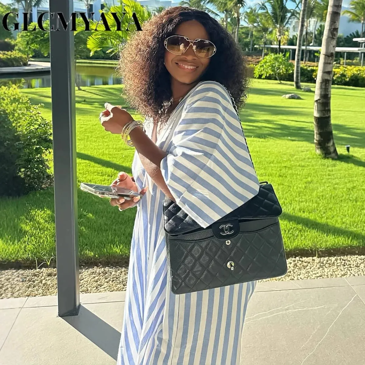 2026 Fall Holiday Half Sleeve Striped Print V-Neck Loose Long Dress Street Africa Women Party Vestidos Dresses Vestidos