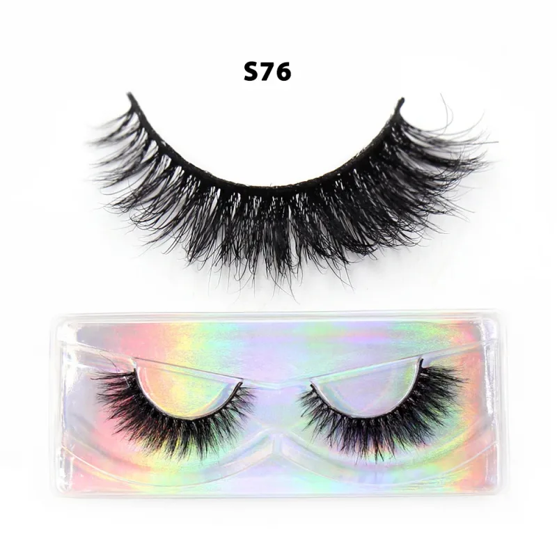 Short Natural 3D Mink Lashes Fluffy Wispy Fake Eyelashes Crisscross False Lashes Eyelash Extension Makeup