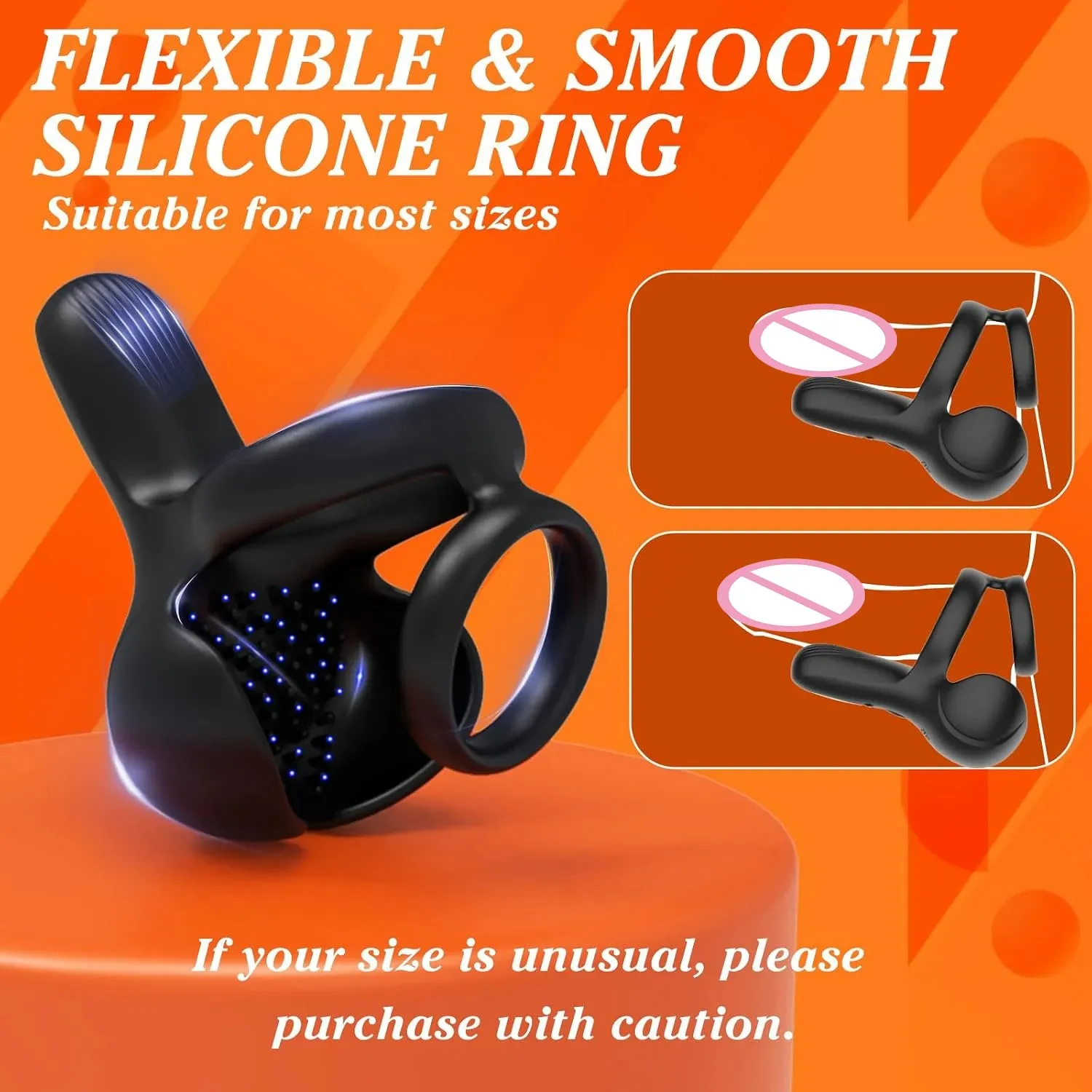 Remote Control Penis Cock Ring Vibrator Clitoral Stimulation Male Ejaculation Delay Stimulator Adult Sex Toy for Men Couple 18+