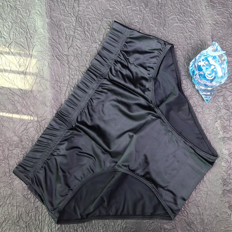 new Mens Briefs Underwear Satin-like Breathable Low-Rise Underpants Male Panties Men's glossy underwear