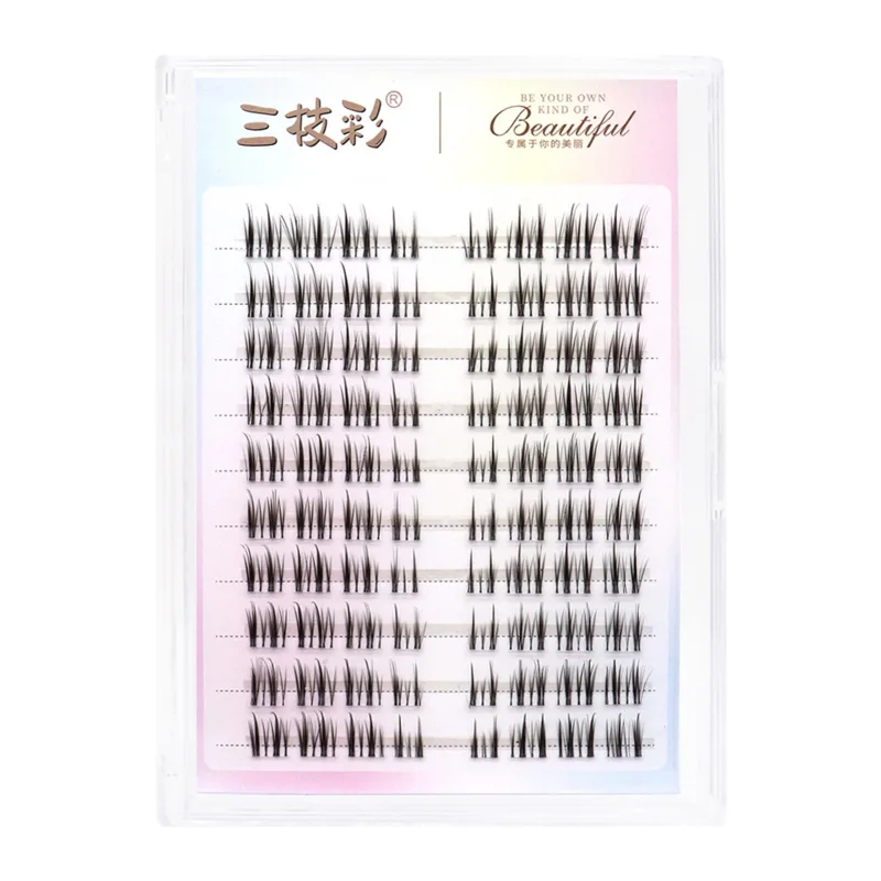 가짜 속눈썹 C 컬 자연스럽고 희미한 속눈썹 Wisps 만화 자체 접착 속눈썹 소녀에게 완벽한 나이트 아웃 아이 메이크업 도구